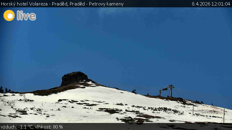 Horský hotel Volareza - Praděd - Praděd - Petrovy kameny - 8.4.2026 v 12:01