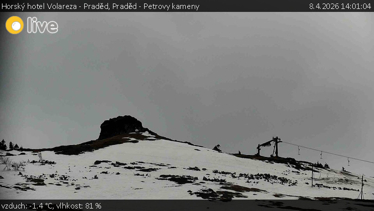 Horský hotel Volareza - Praděd - Praděd - Petrovy kameny - 8.4.2026 v 14:01