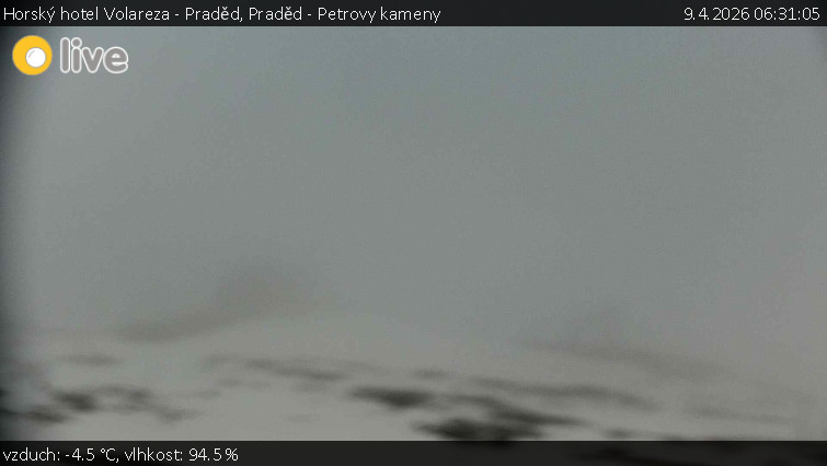 Horský hotel Volareza - Praděd - Praděd - Petrovy kameny - 9.4.2026 v 06:31