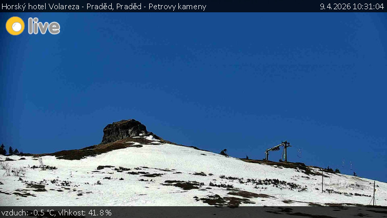 Horský hotel Volareza - Praděd - Praděd - Petrovy kameny - 9.4.2026 v 10:31
