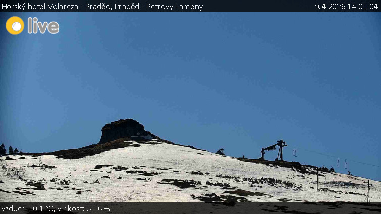 Horský hotel Volareza - Praděd - Praděd - Petrovy kameny - 9.4.2026 v 14:01