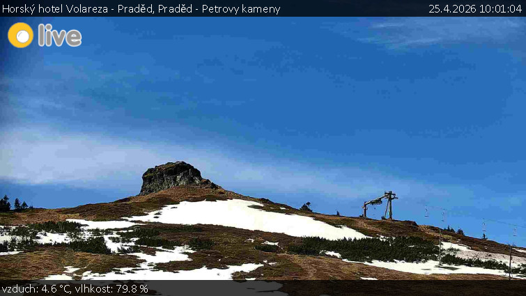 Horský hotel Volareza - Praděd - Praděd - Petrovy kameny - 25.4.2026 v 10:01