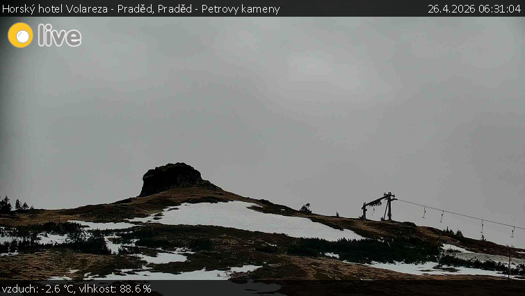 Horský hotel Volareza - Praděd - Praděd - Petrovy kameny - 26.4.2026 v 06:31