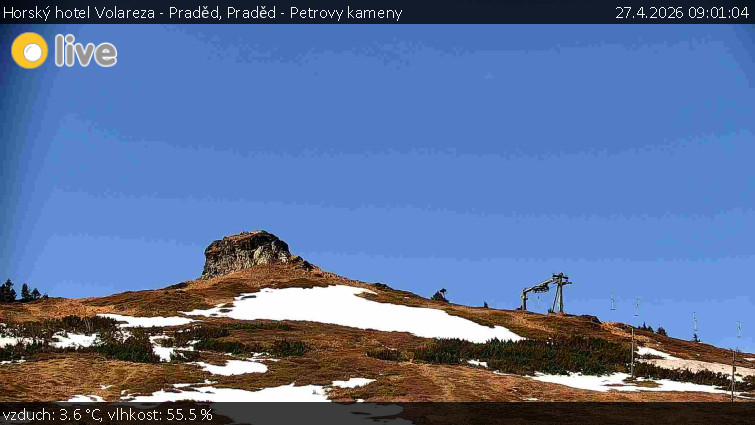 Horský hotel Volareza - Praděd - Praděd - Petrovy kameny - 27.4.2026 v 09:01