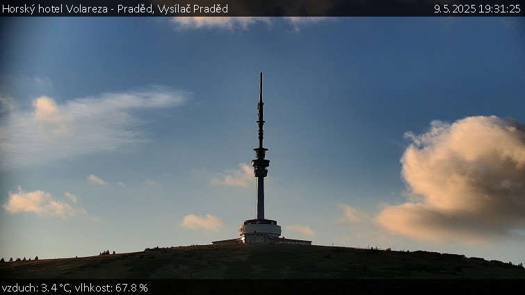 Horský hotel Volareza - Praděd - Vysílač Praděd - 9.5.2025 v 19:31 Horský hotel Volareza - Praděd - Vysílač Praděd - 9.5.2025 v 19:31