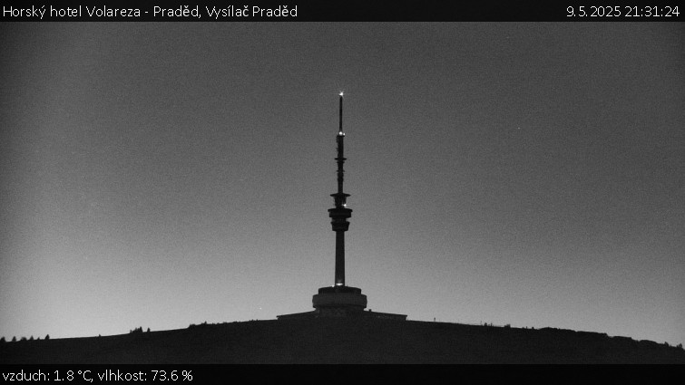 Horský hotel Volareza - Praděd - Vysílač Praděd - 9.5.2025 v 21:31 Horský hotel Volareza - Praděd - Vysílač Praděd - 9.5.2025 v 21:31
