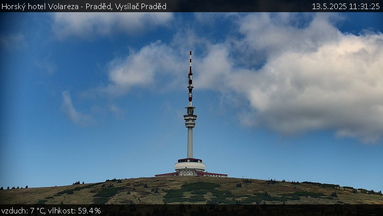 Horský hotel Volareza - Praděd - Vysílač Praděd - 13.5.2025 v 11:31 Horský hotel Volareza - Praděd - Vysílač Praděd - 13.5.2025 v 11:31