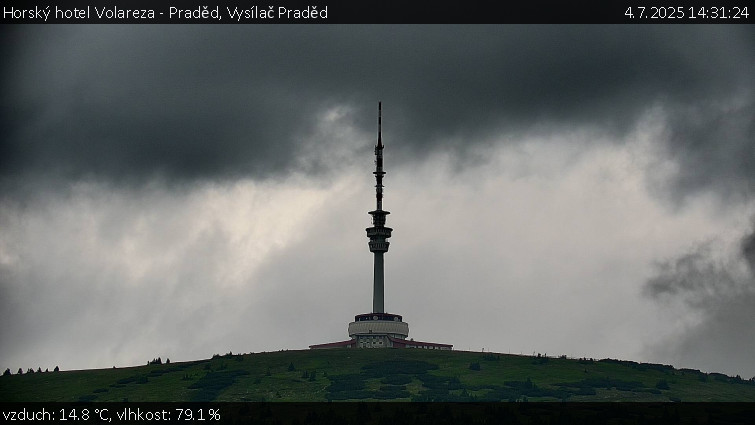 Horský hotel Volareza - Praděd - Vysílač Praděd - 4.7.2025 v 14:31 Horský hotel Volareza - Praděd - Vysílač Praděd - 4.7.2025 v 14:31