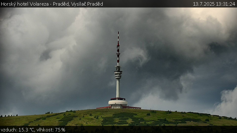 Horský hotel Volareza - Praděd - Vysílač Praděd - 13.7.2025 v 13:31 Horský hotel Volareza - Praděd - Vysílač Praděd - 13.7.2025 v 13:31