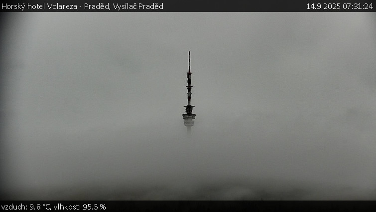 Horský hotel Volareza - Praděd - Vysílač Praděd - 14.9.2025 v 07:31