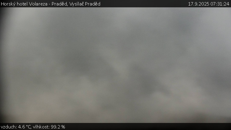 Horský hotel Volareza - Praděd - Vysílač Praděd - 17.9.2025 v 07:31