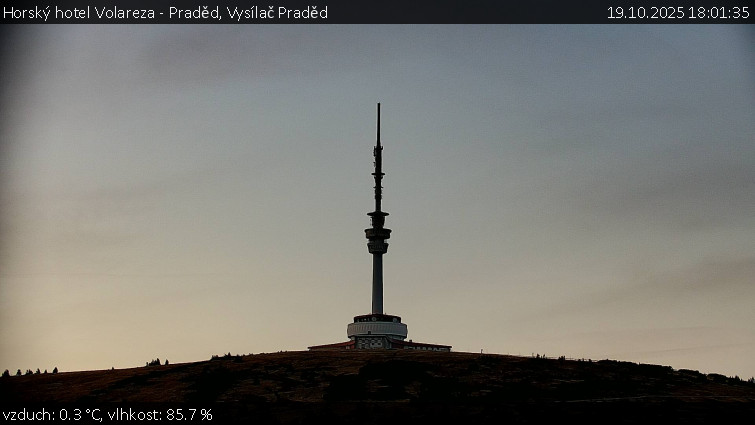 Horský hotel Volareza - Praděd - Vysílač Praděd - 19.10.2025 v 18:01 Horský hotel Volareza - Praděd - Vysílač Praděd - 19.10.2025 v 18:01