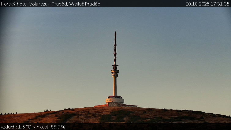 Horský hotel Volareza - Praděd - Vysílač Praděd - 20.10.2025 v 17:31 Horský hotel Volareza - Praděd - Vysílač Praděd - 20.10.2025 v 17:31