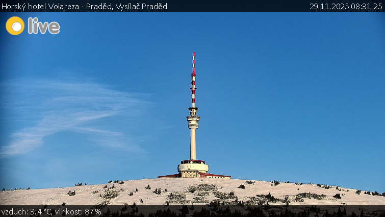 Horský hotel Volareza - Praděd - Vysílač Praděd - 29.11.2025 v 08:31
