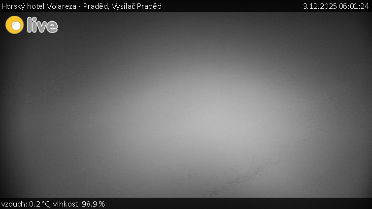 Horský hotel Volareza - Praděd - Vysílač Praděd - 3.12.2025 v 06:01