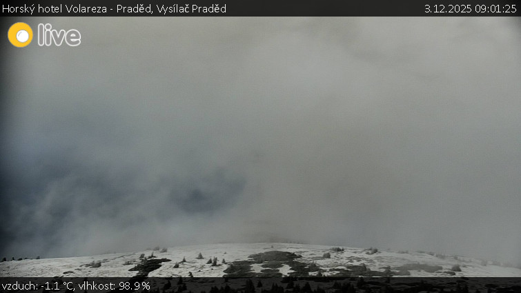 Horský hotel Volareza - Praděd - Vysílač Praděd - 3.12.2025 v 09:01