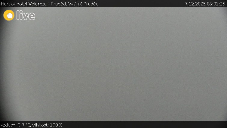 Horský hotel Volareza - Praděd - Vysílač Praděd - 7.12.2025 v 08:01