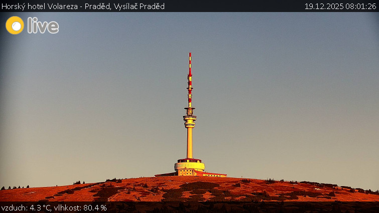 Horský hotel Volareza - Praděd - Vysílač Praděd - 19.12.2025 v 08:01