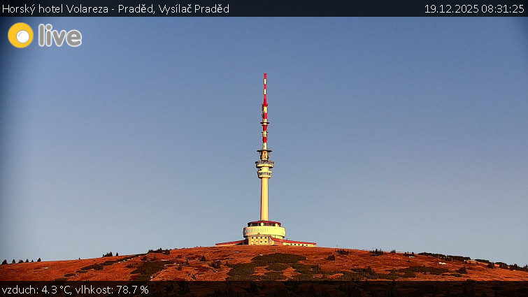 Horský hotel Volareza - Praděd - Vysílač Praděd - 19.12.2025 v 08:31