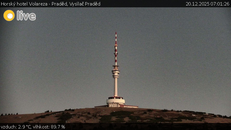 Horský hotel Volareza - Praděd - Vysílač Praděd - 20.12.2025 v 07:01