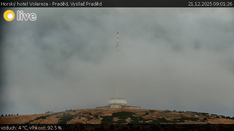 Horský hotel Volareza - Praděd - Vysílač Praděd - 21.12.2025 v 09:01