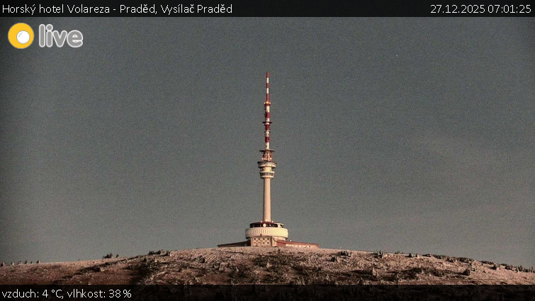 Horský hotel Volareza - Praděd - Vysílač Praděd - 27.12.2025 v 07:01