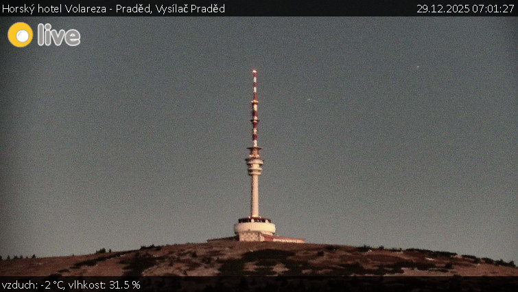 Horský hotel Volareza - Praděd - Vysílač Praděd - 29.12.2025 v 07:01