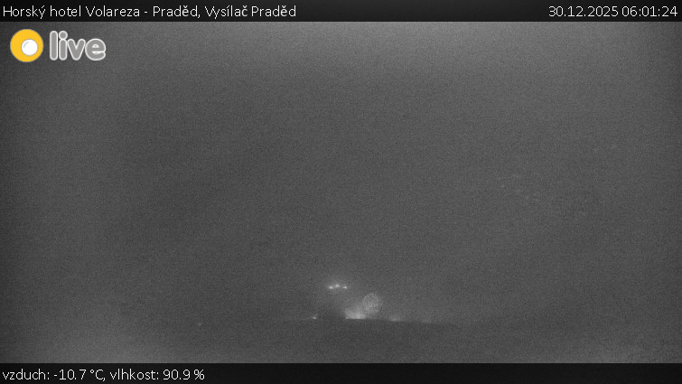 Horský hotel Volareza - Praděd - Vysílač Praděd - 30.12.2025 v 06:01