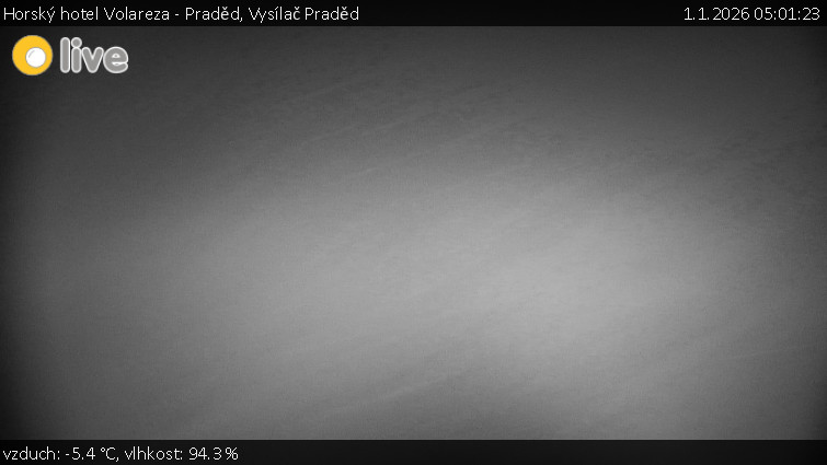 Horský hotel Volareza - Praděd - Vysílač Praděd - 1.1.2026 v 05:01