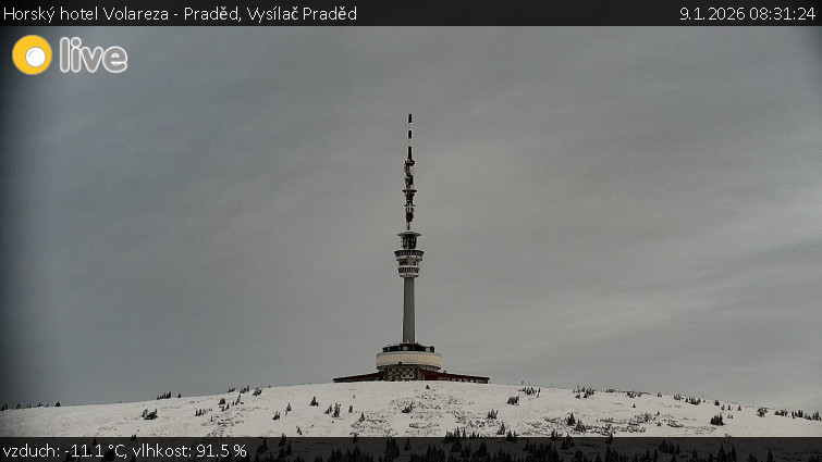 Horský hotel Volareza - Praděd - Vysílač Praděd - 9.1.2026 v 08:31