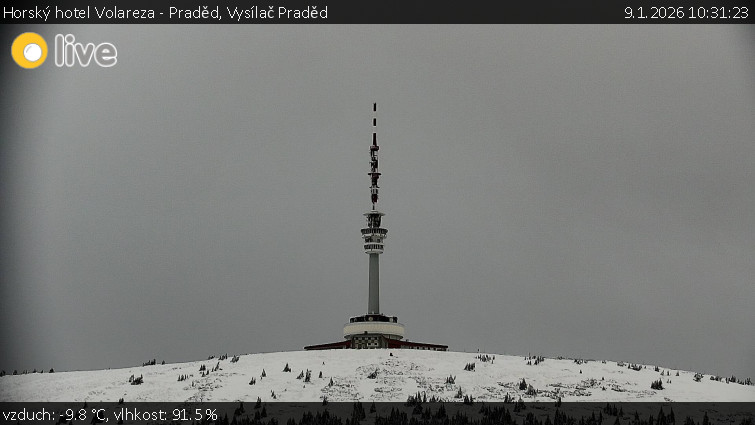 Horský hotel Volareza - Praděd - Vysílač Praděd - 9.1.2026 v 10:31