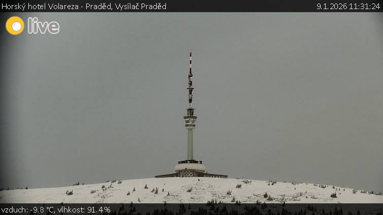Horský hotel Volareza - Praděd - Vysílač Praděd - 9.1.2026 v 11:31