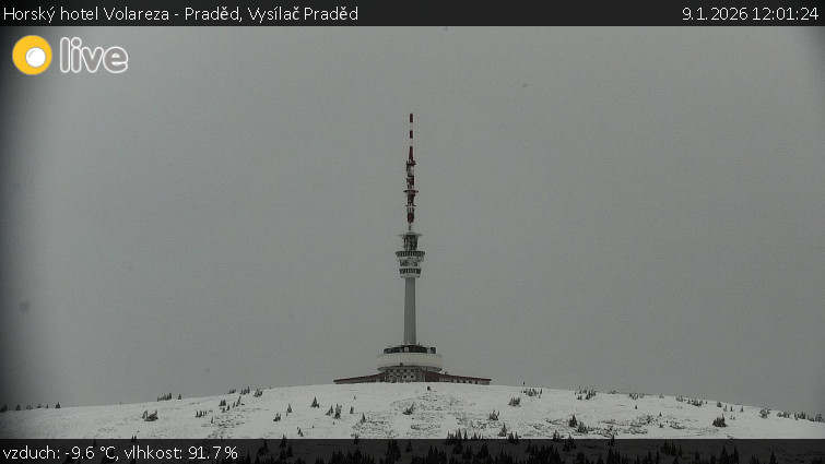 Horský hotel Volareza - Praděd - Vysílač Praděd - 9.1.2026 v 12:01