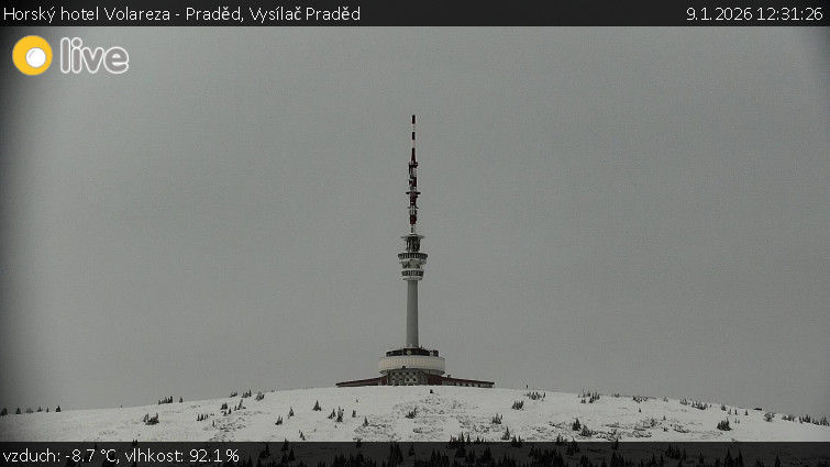 Horský hotel Volareza - Praděd - Vysílač Praděd - 9.1.2026 v 12:31