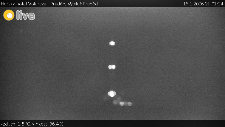 Horský hotel Volareza - Praděd - Vysílač Praděd - 16.1.2026 v 21:01