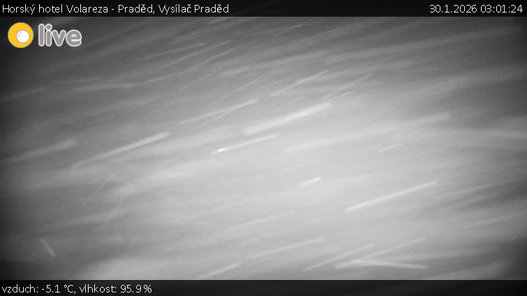 Horský hotel Volareza - Praděd - Vysílač Praděd - 30.1.2026 v 03:01