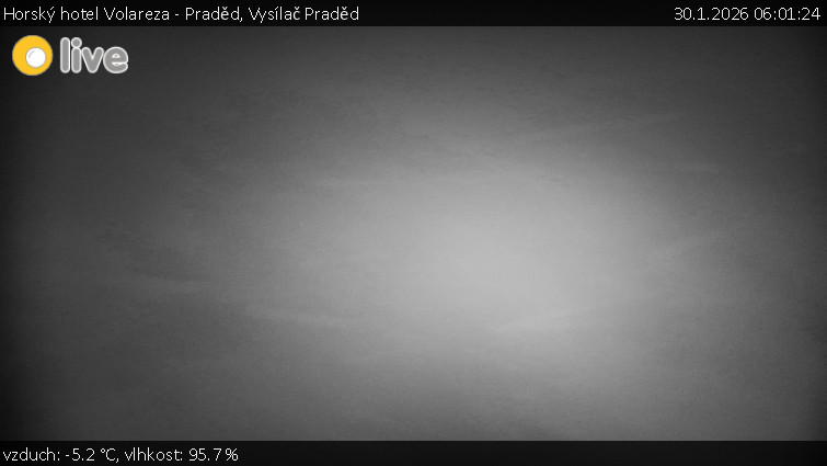 Horský hotel Volareza - Praděd - Vysílač Praděd - 30.1.2026 v 06:01