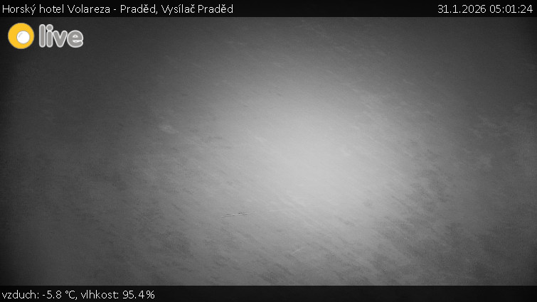 Horský hotel Volareza - Praděd - Vysílač Praděd - 31.1.2026 v 05:01
