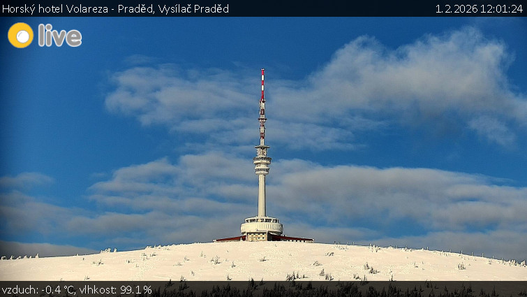 Horský hotel Volareza - Praděd - Vysílač Praděd - 1.2.2026 v 12:01