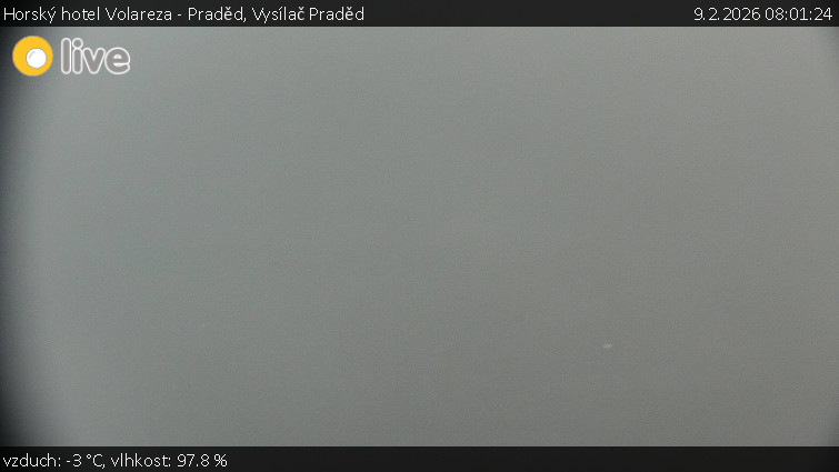 Horský hotel Volareza - Praděd - Vysílač Praděd - 9.2.2026 v 08:01