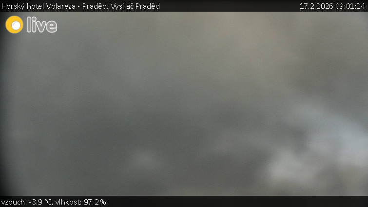 Horský hotel Volareza - Praděd - Vysílač Praděd - 17.2.2026 v 09:01