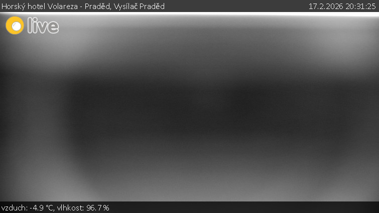 Horský hotel Volareza - Praděd - Vysílač Praděd - 17.2.2026 v 20:31