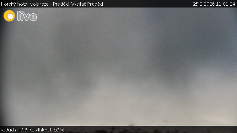 Horský hotel Volareza - Praděd - Vysílač Praděd - 25.2.2026 v 11:01