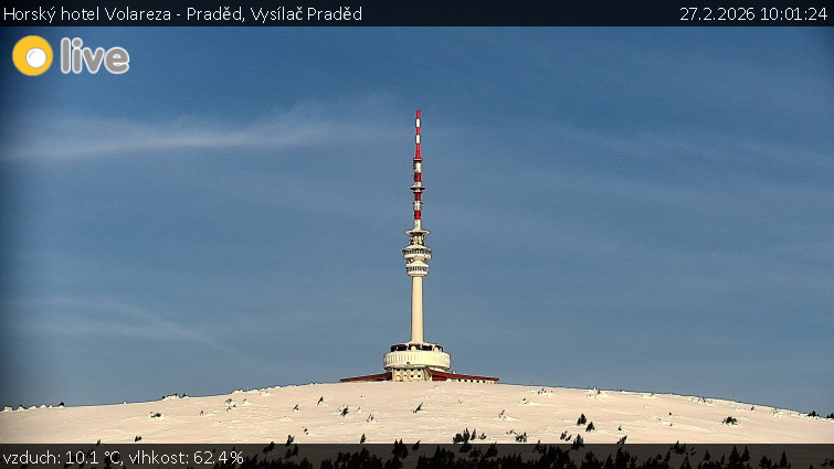 Horský hotel Volareza - Praděd - Vysílač Praděd - 27.2.2026 v 10:01