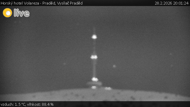Horský hotel Volareza - Praděd - Vysílač Praděd - 28.2.2026 v 20:01