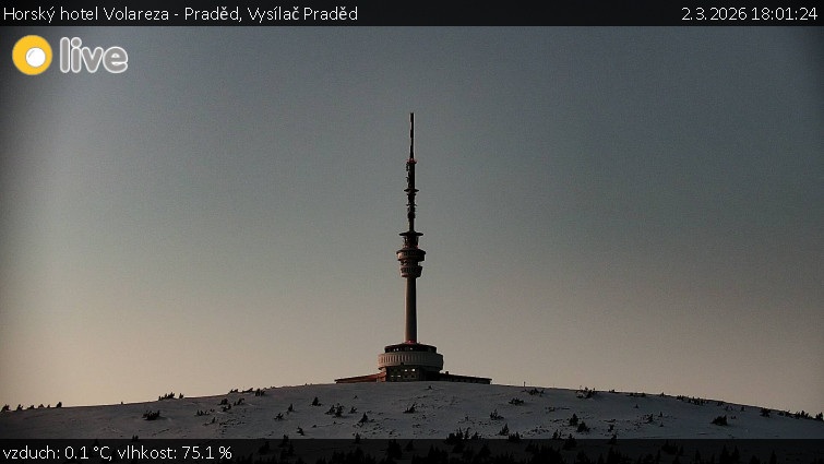 Horský hotel Volareza - Praděd - Vysílač Praděd - 2.3.2026 v 18:01