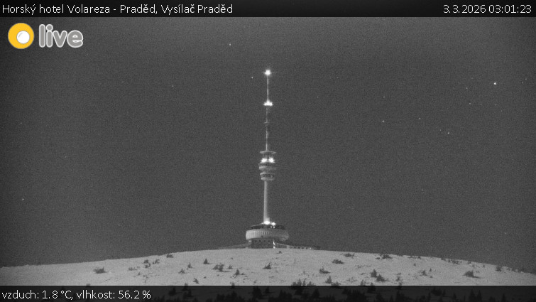 Horský hotel Volareza - Praděd - Vysílač Praděd - 3.3.2026 v 03:01