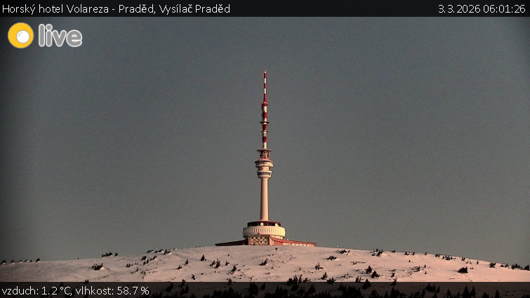 Horský hotel Volareza - Praděd - Vysílač Praděd - 3.3.2026 v 06:01