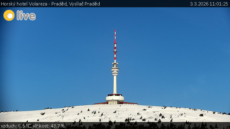 Horský hotel Volareza - Praděd - Vysílač Praděd - 3.3.2026 v 11:01