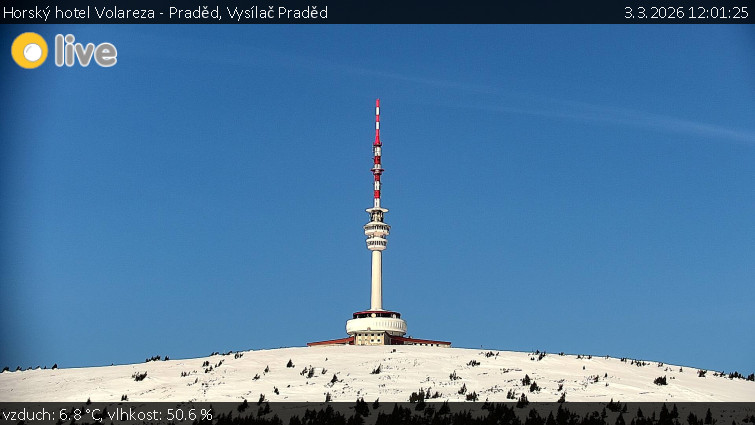 Horský hotel Volareza - Praděd - Vysílač Praděd - 3.3.2026 v 12:01